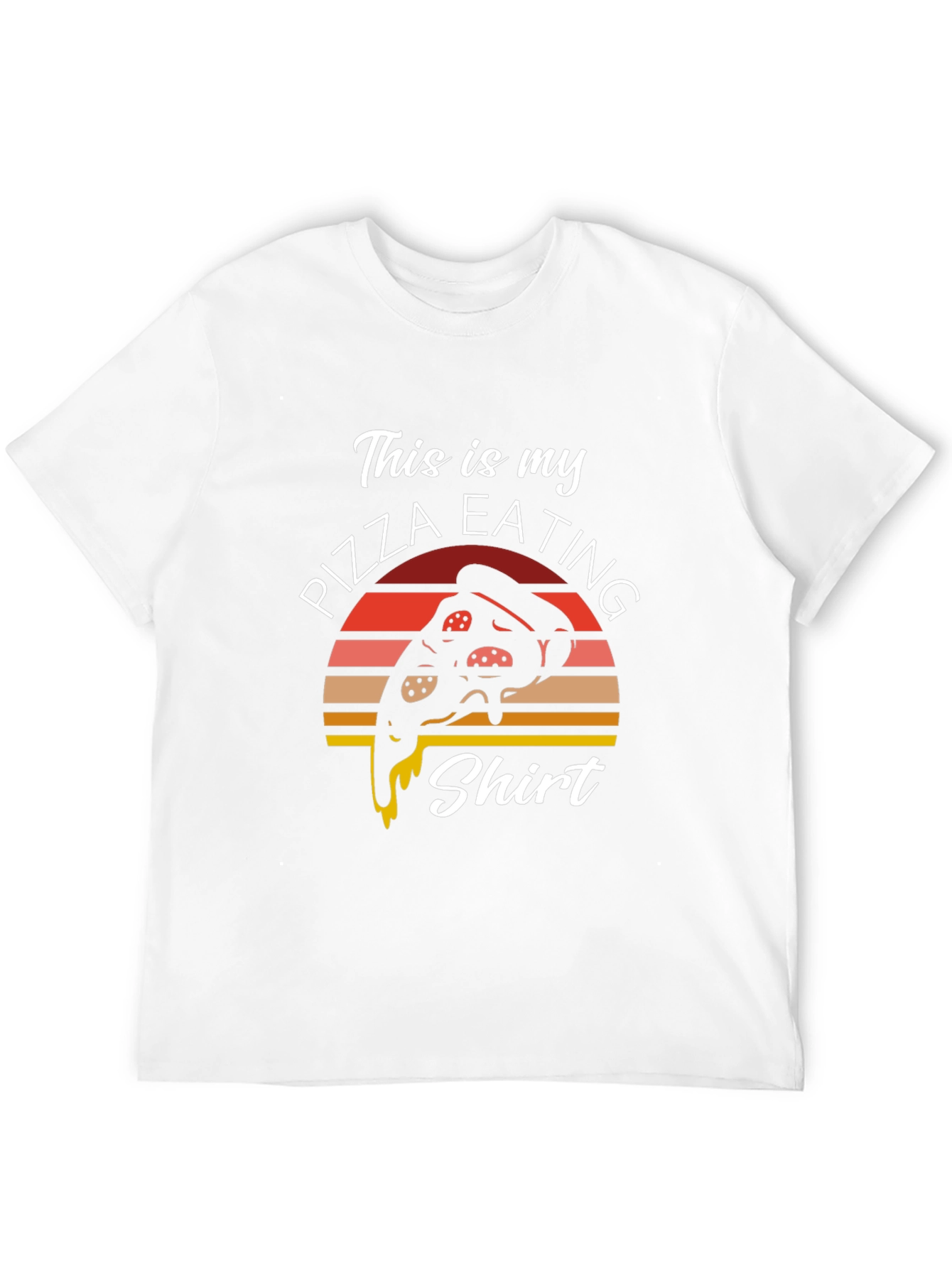 Camiseta Negra Pizza Eating Shirt