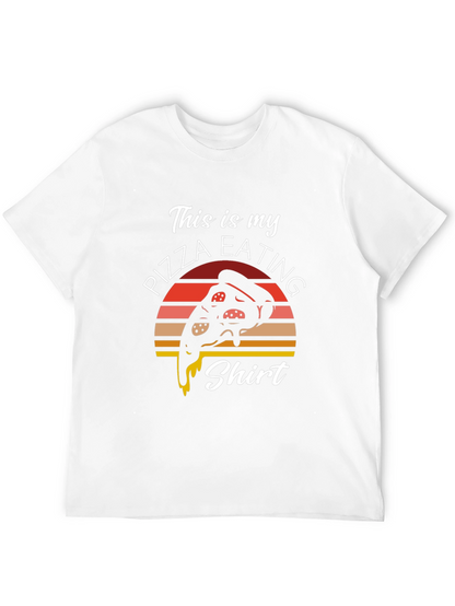 Camiseta Negra Pizza Eating Shirt