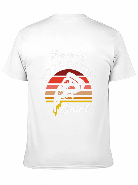 Camiseta Negra Pizza Eating Shirt
