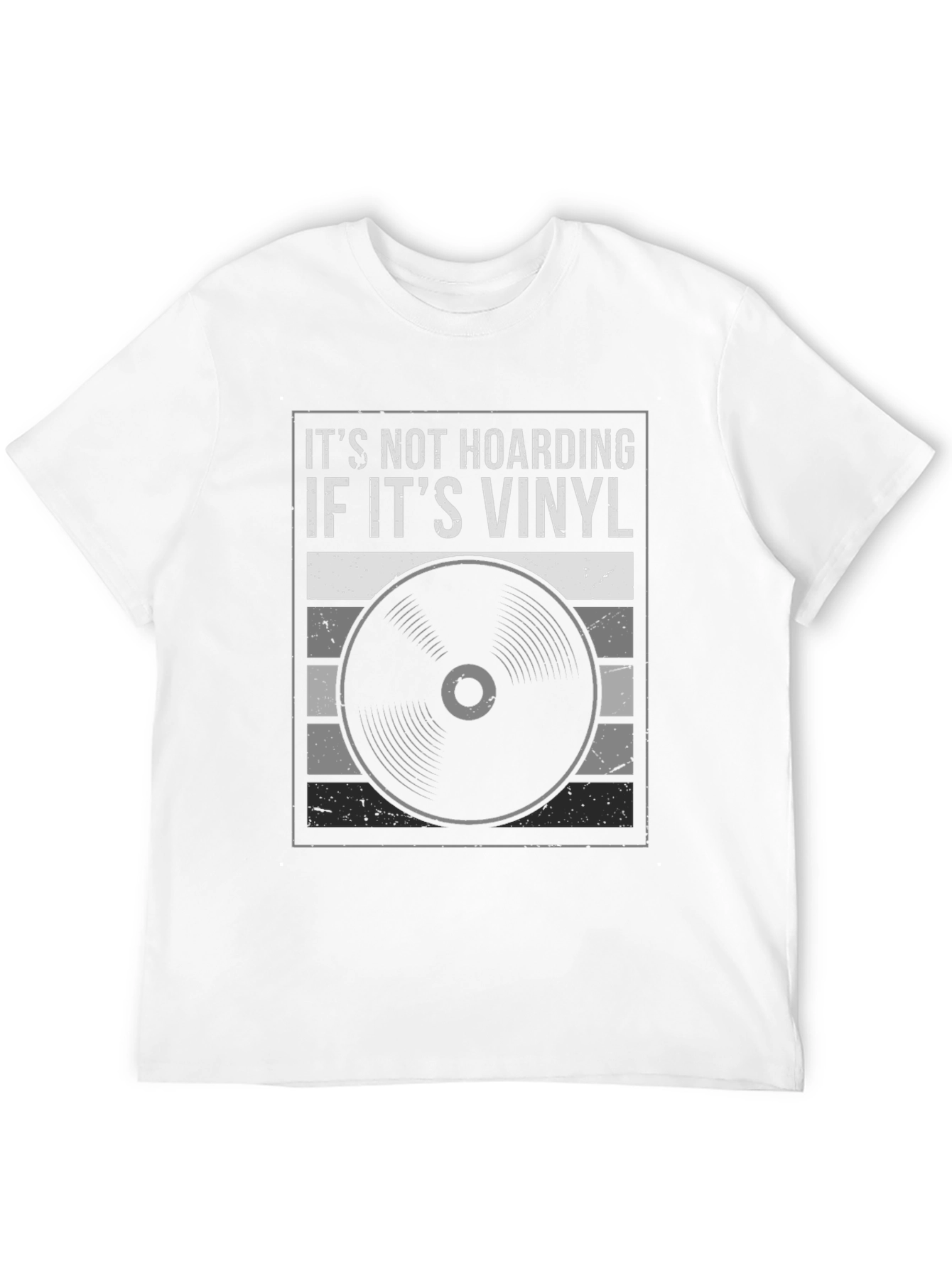 Camiseta Negra Its Not Hoarding If Its Vinyl