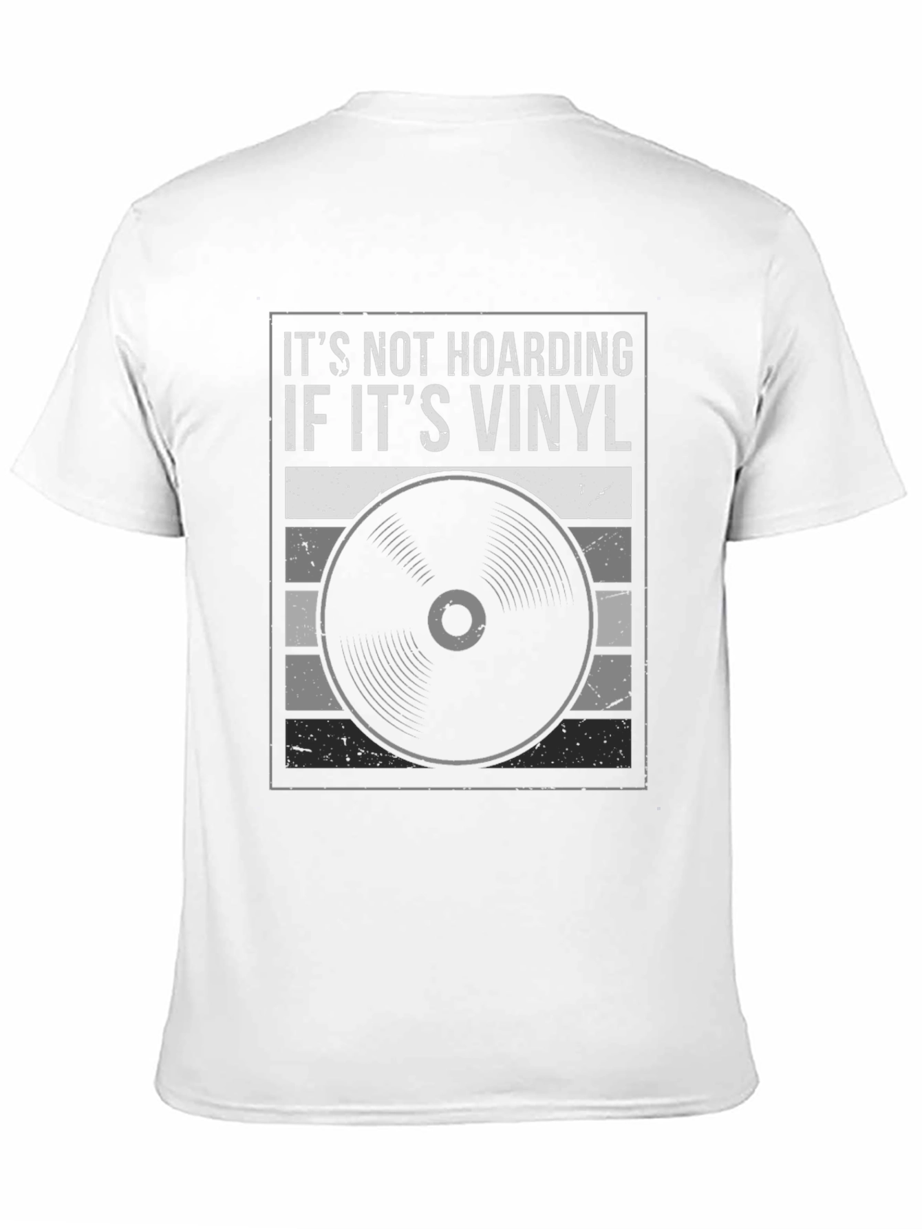 Camiseta Negra Its Not Hoarding If Its Vinyl