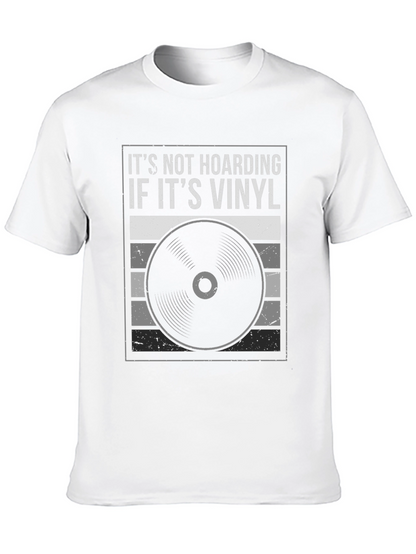 Camiseta Negra Its Not Hoarding If Its Vinyl