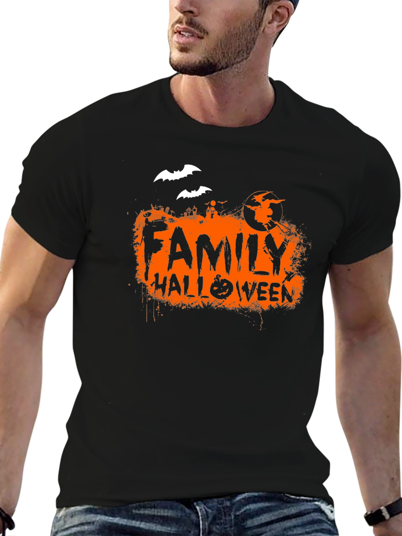Camiseta Negra Halloween Familiar