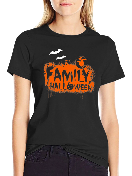 Camiseta Negra Halloween Familiar
