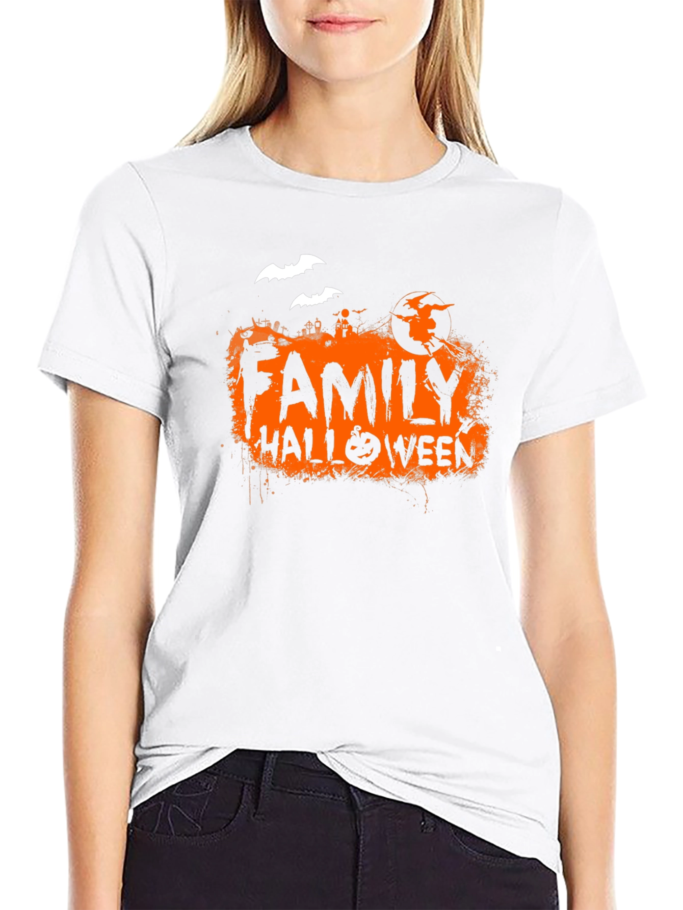 Camiseta Negra Halloween Familiar