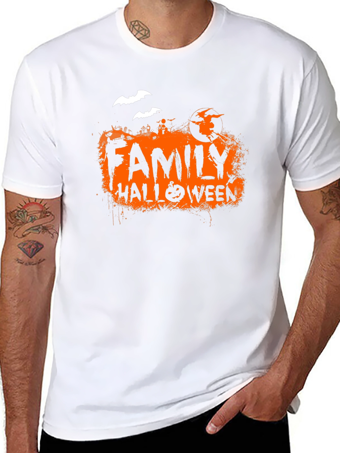 Camiseta Negra Halloween Familiar