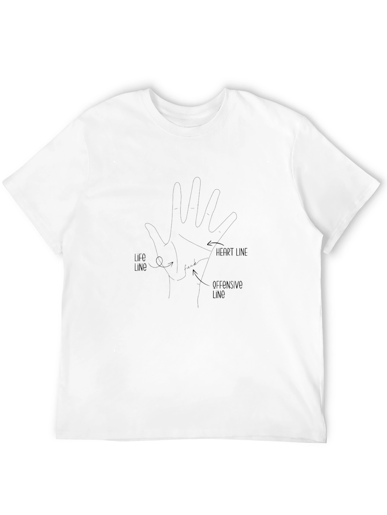 Camiseta Negra Hombre - Lectura de la Mano