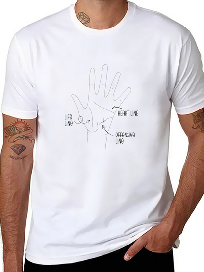 Camiseta Negra Hombre - Lectura de la Mano