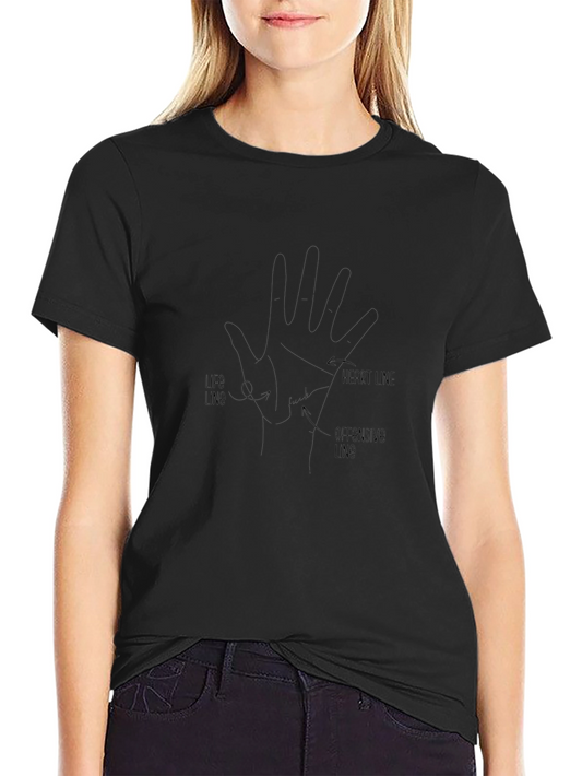 Camiseta Negra Hombre - Lectura de la Mano