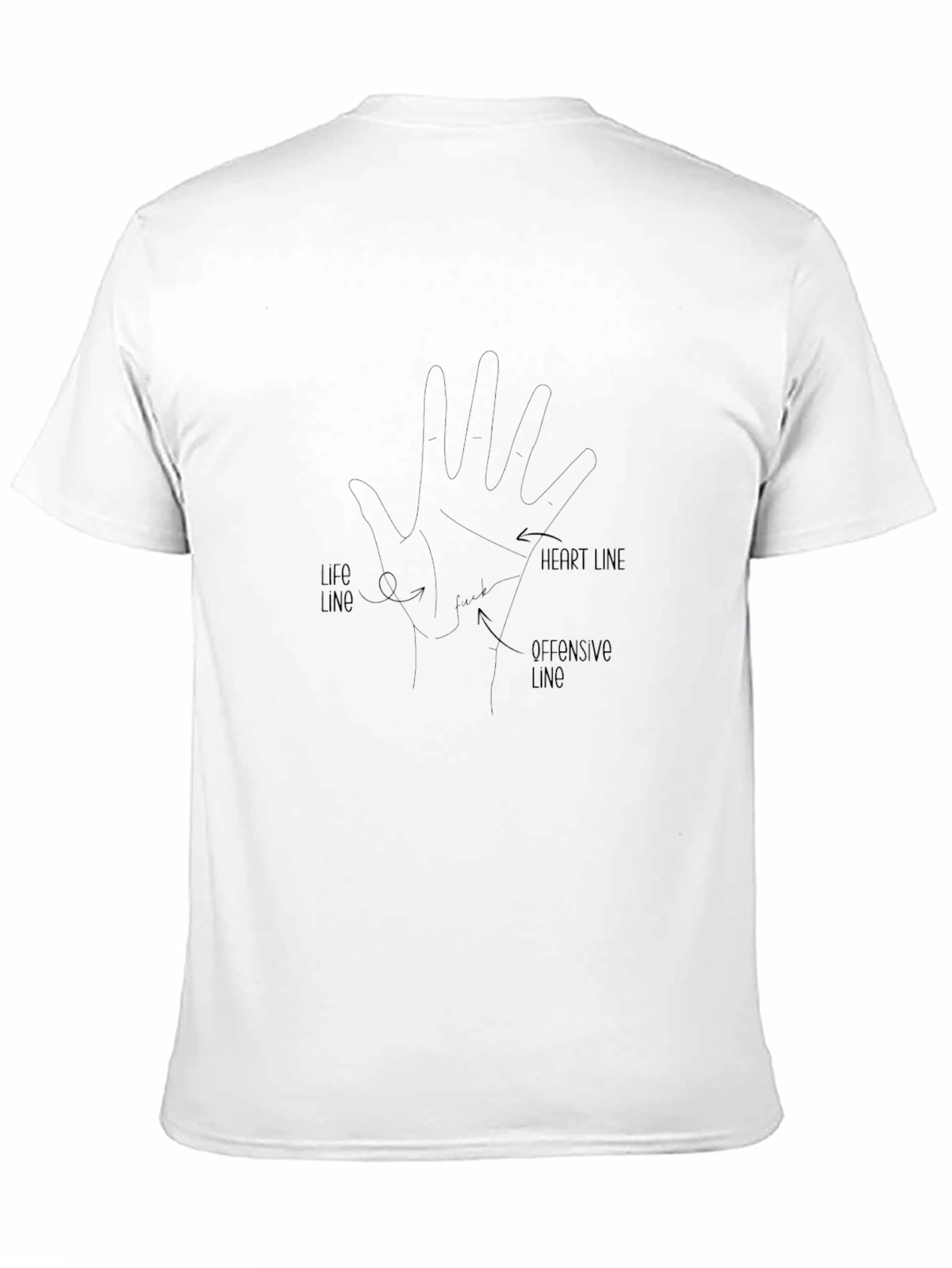 Camiseta Negra Hombre - Lectura de la Mano