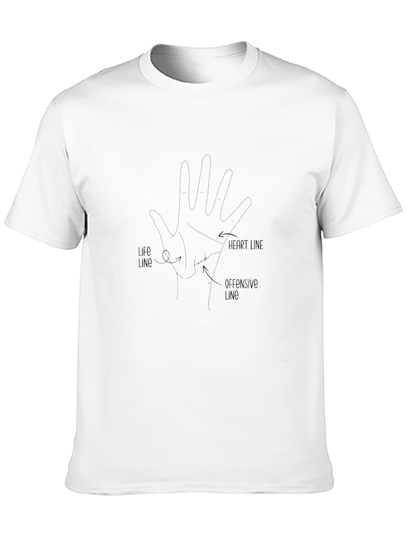 Camiseta Negra Hombre - Lectura de la Mano