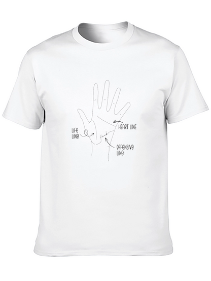 Camiseta Negra Hombre - Lectura de la Mano
