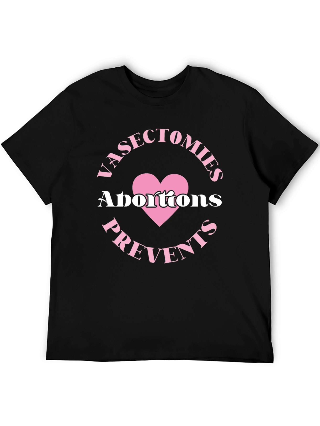 Camiseta Negra: Vasectomías Previene Abortos