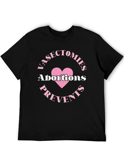 Camiseta Negra: Vasectomías Previene Abortos