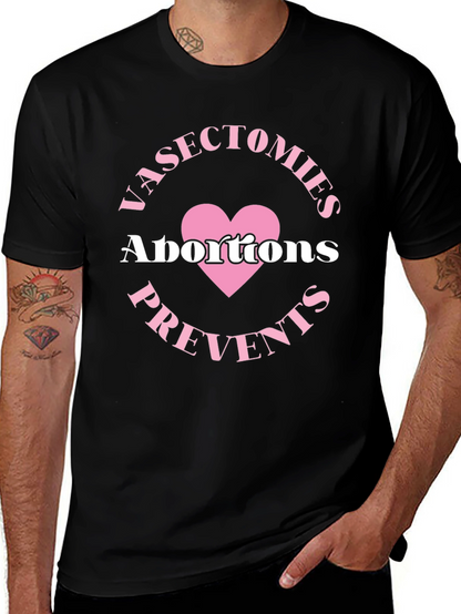 Camiseta Negra: Vasectomías Previene Abortos