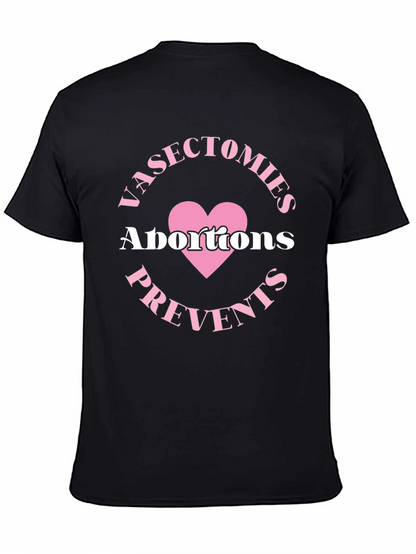 Camiseta Negra: Vasectomías Previene Abortos