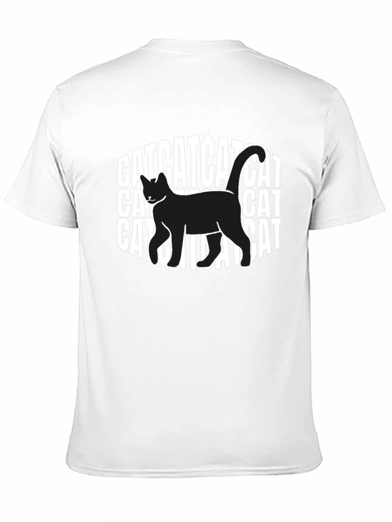 Camiseta Negra con Diseño de Gato CAT