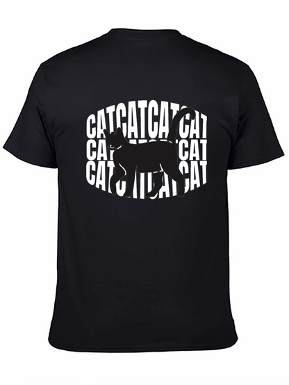 Camiseta Negra con Diseño de Gato CAT