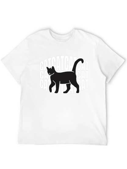 Camiseta Negra con Diseño de Gato CAT