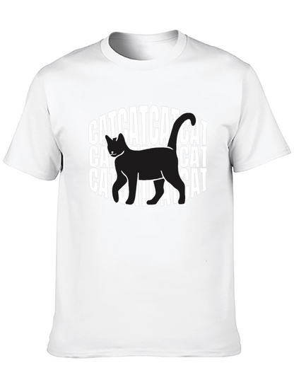 Camiseta Negra con Diseño de Gato CAT