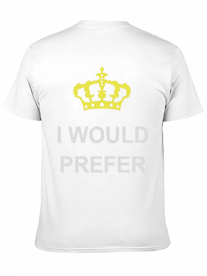 Camiseta Negra: Yo Preferiría la Corona