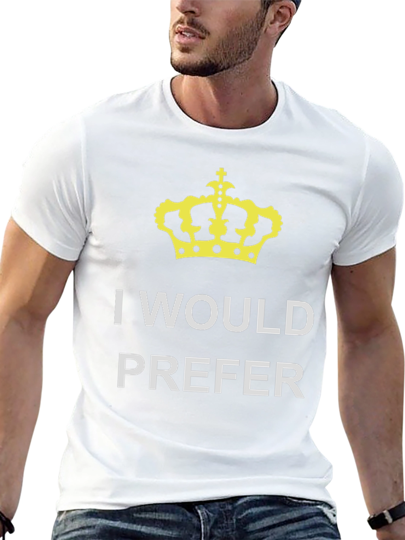 Camiseta Negra: Yo Preferiría la Corona