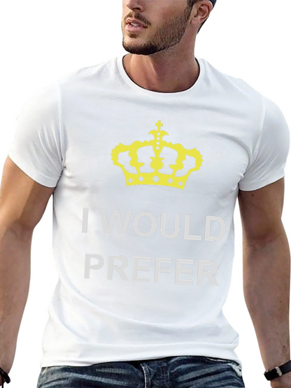 Camiseta Negra: Yo Preferiría la Corona