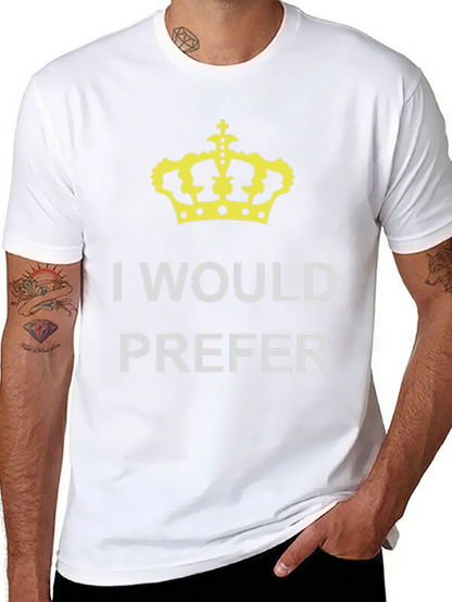 Camiseta Negra: Yo Preferiría la Corona