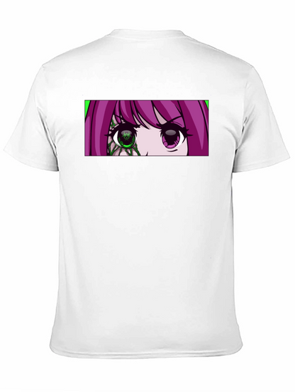 Camiseta Negra con Diseño Anime de Ojos