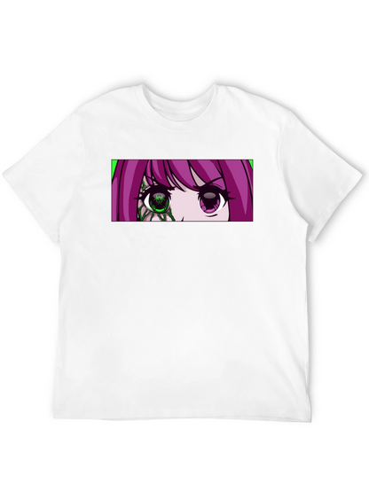Camiseta Negra con Diseño Anime de Ojos