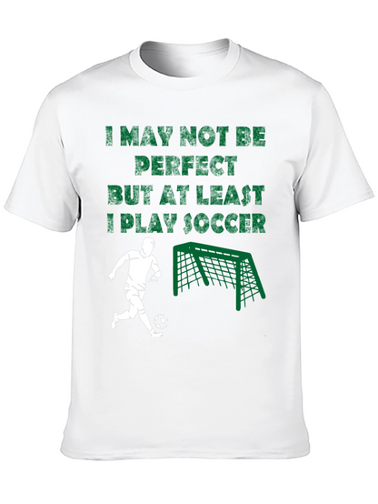 Camiseta Negra I Play Soccer para Hombre