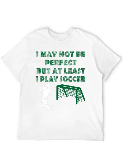 Camiseta Negra I Play Soccer para Hombre