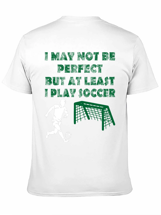 Camiseta Negra I Play Soccer para Hombre