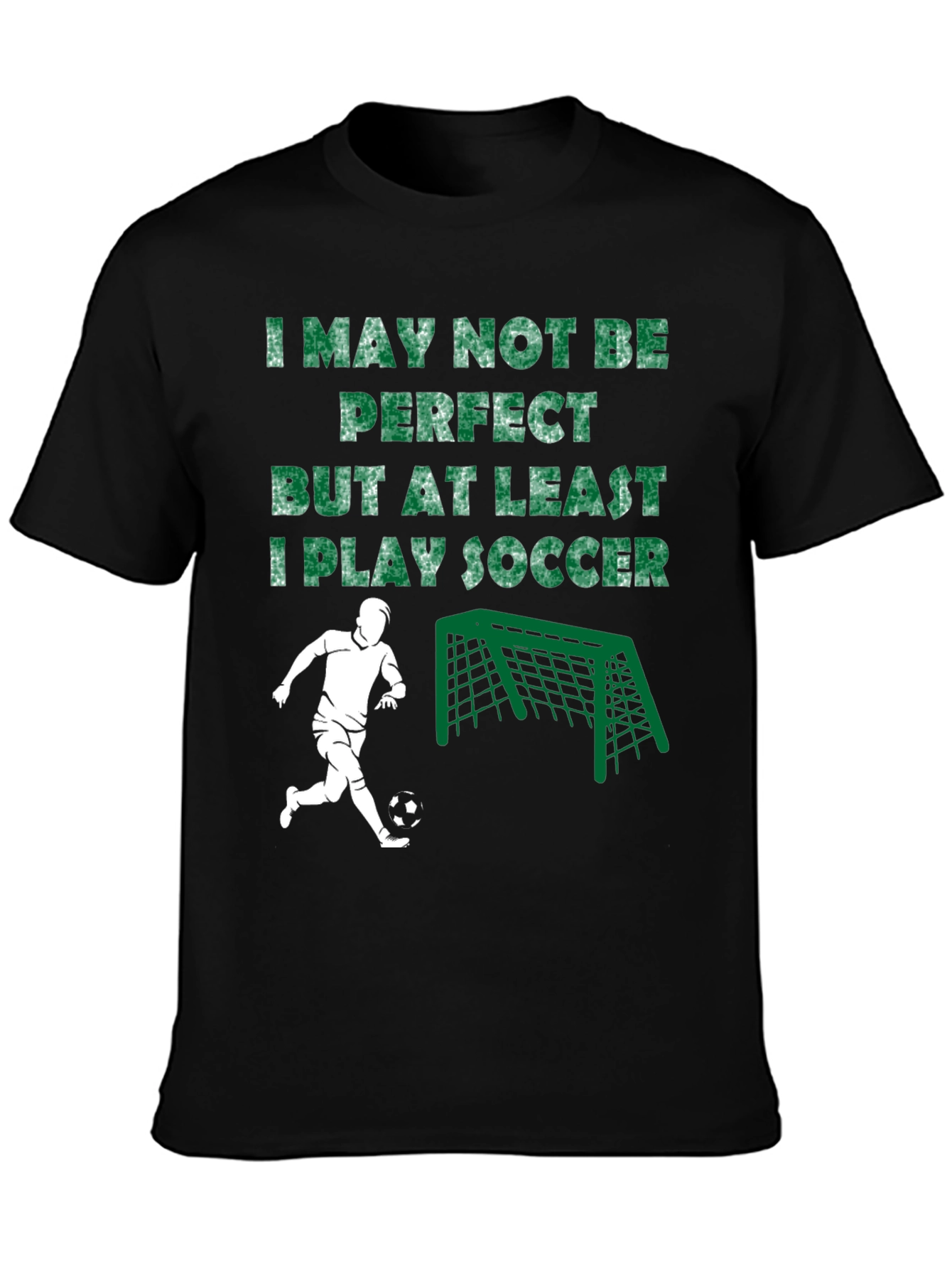 Camiseta Negra I Play Soccer para Hombre