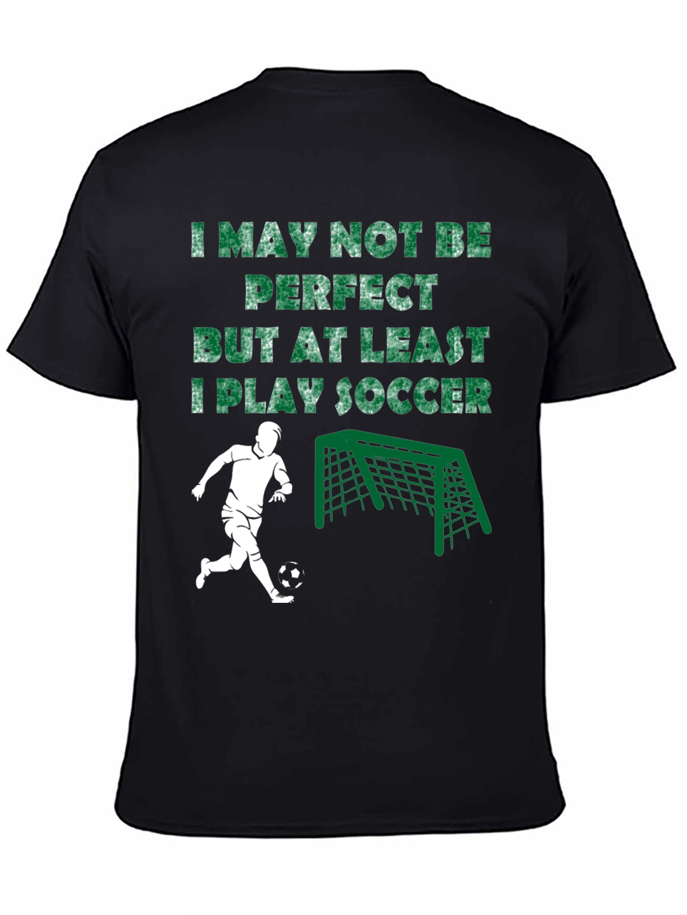 Camiseta Negra I Play Soccer para Hombre