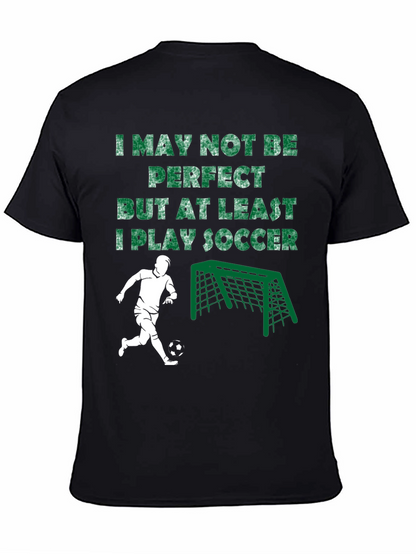 Camiseta Negra I Play Soccer para Hombre