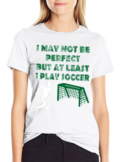 Camiseta Negra I Play Soccer para Hombre