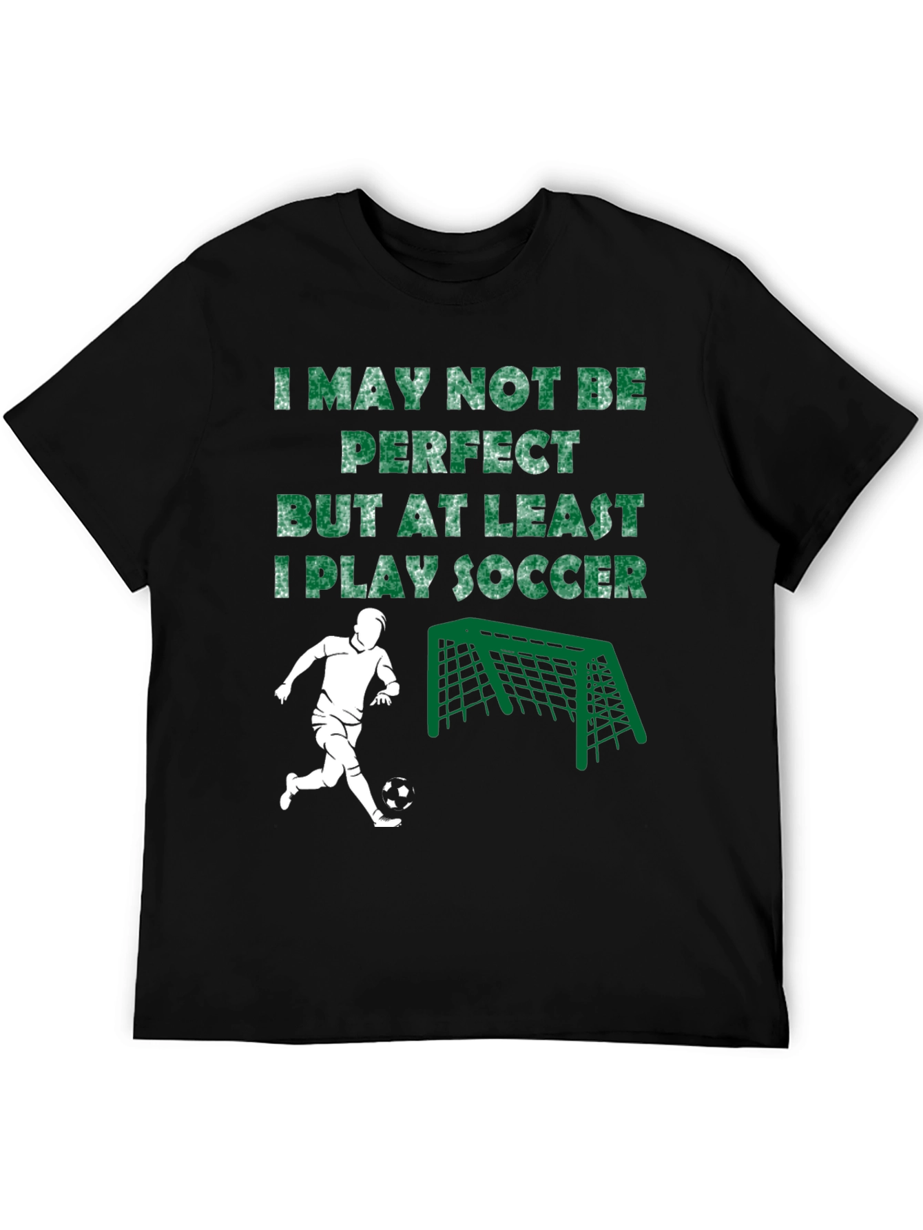 Camiseta Negra I Play Soccer para Hombre