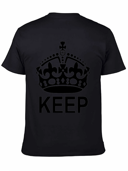 Camiseta Negra Keep Calm Corona Unisex