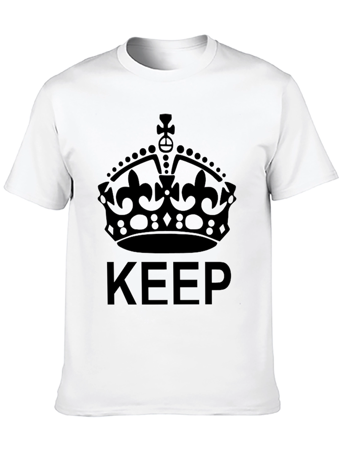 Camiseta Negra Keep Calm Corona Unisex