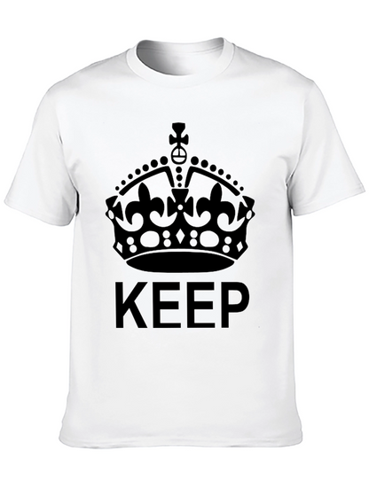 Camiseta Negra Keep Calm Corona Unisex