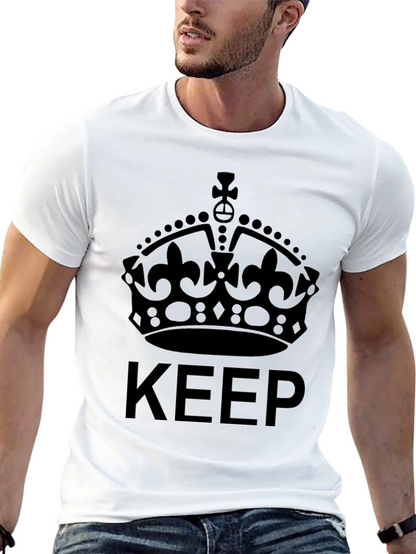 Camiseta Negra Keep Calm Corona Unisex