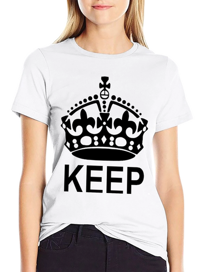 Camiseta Negra Keep Calm Corona Unisex