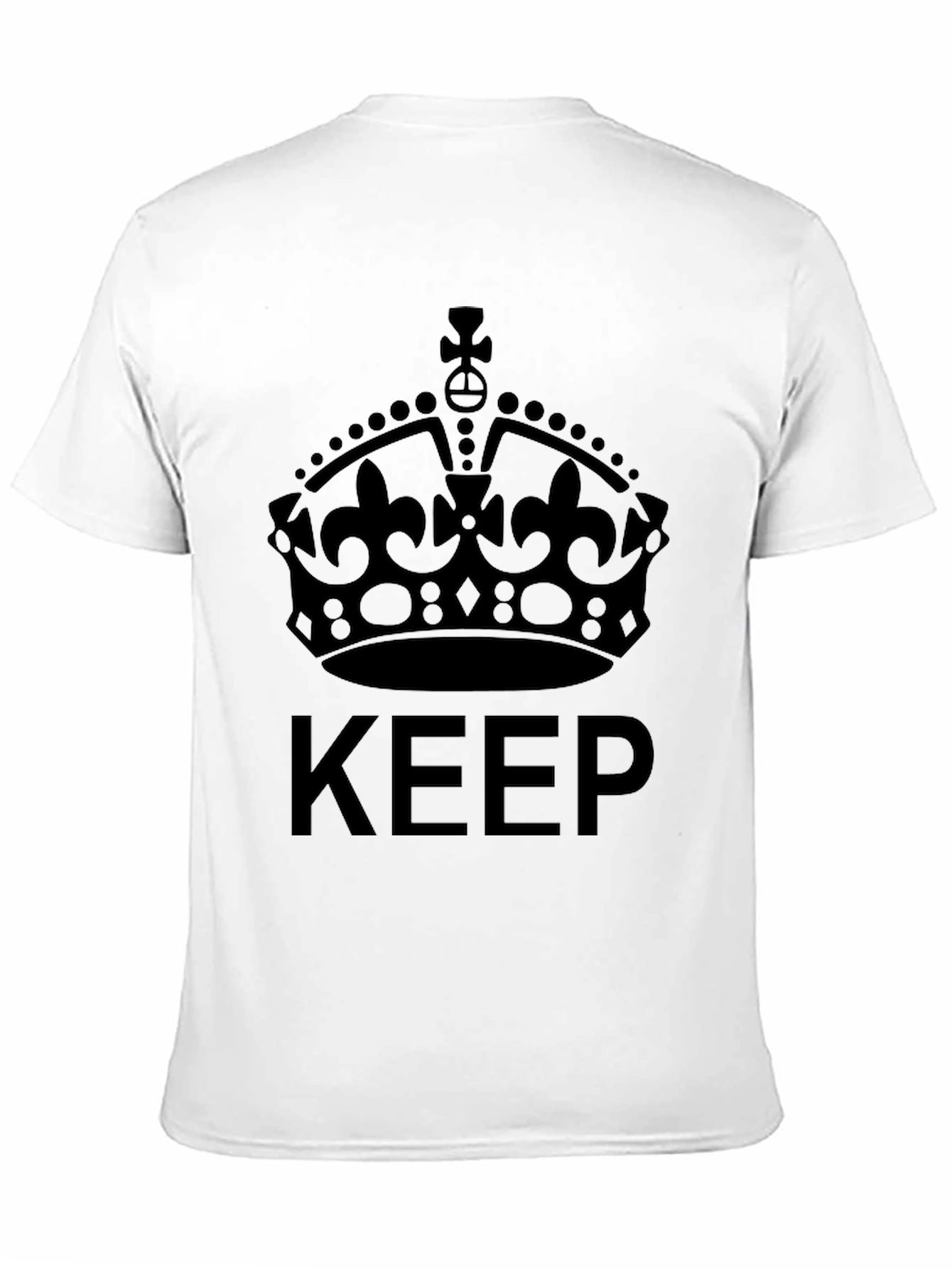 Camiseta Negra Keep Calm Corona Unisex