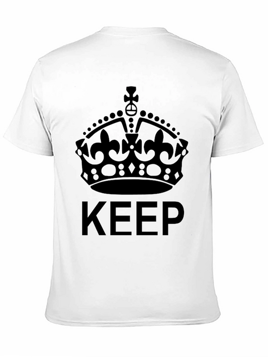 Camiseta Negra Keep Calm Corona Unisex