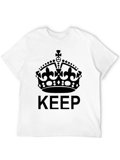 Camiseta Negra Keep Calm Corona Unisex
