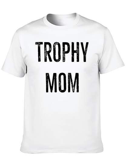 Camiseta Negra Trophy Mom para Hombre