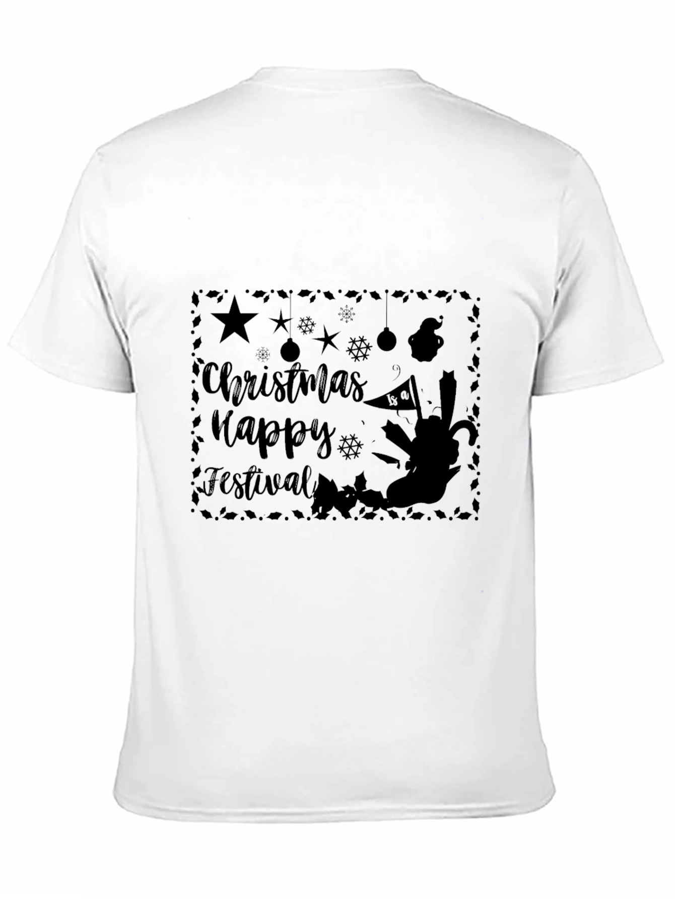 Camiseta Negra Navideña