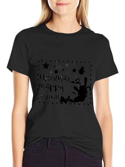 Camiseta Negra Navideña