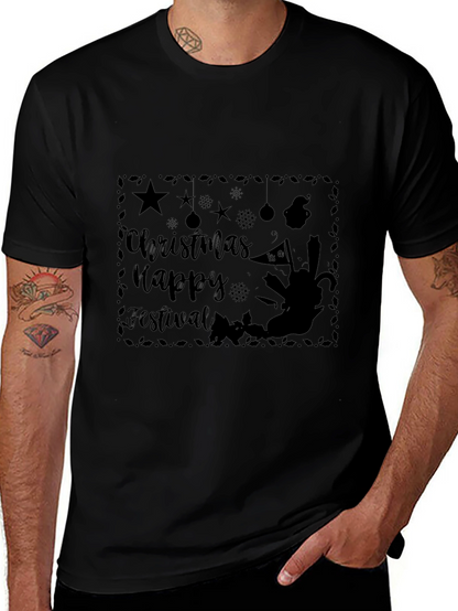 Camiseta Negra Navideña